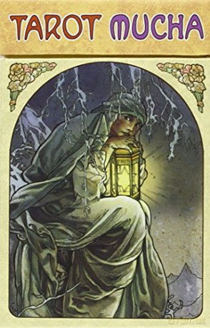 Tarot Mucha: 78 Full colour cards and 16 page guide booklet - Pietro Alligo [KSIĄŻKA]