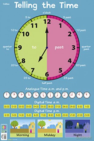 Telling the Time: 6 (Collins Children's Poster) [KSIĄŻKA]