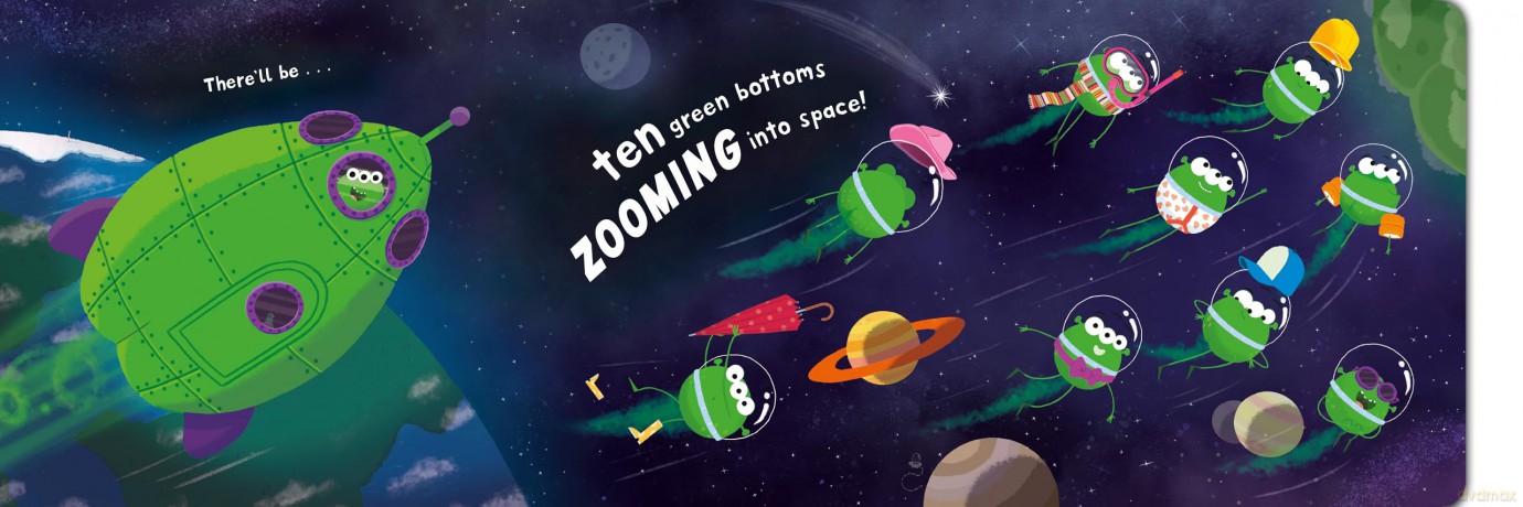 Ten Green Bottoms: A laugh-out-loud rhyming counting book - Barry Timms [KSIĄŻKA]
