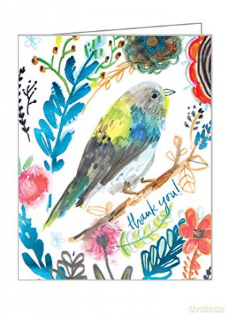 Thank You Bird Notecard Set: In Portable Acetate Box (Thank You Notecard Set) - Jennifer Orkin Lewis [KSIĄŻKA]