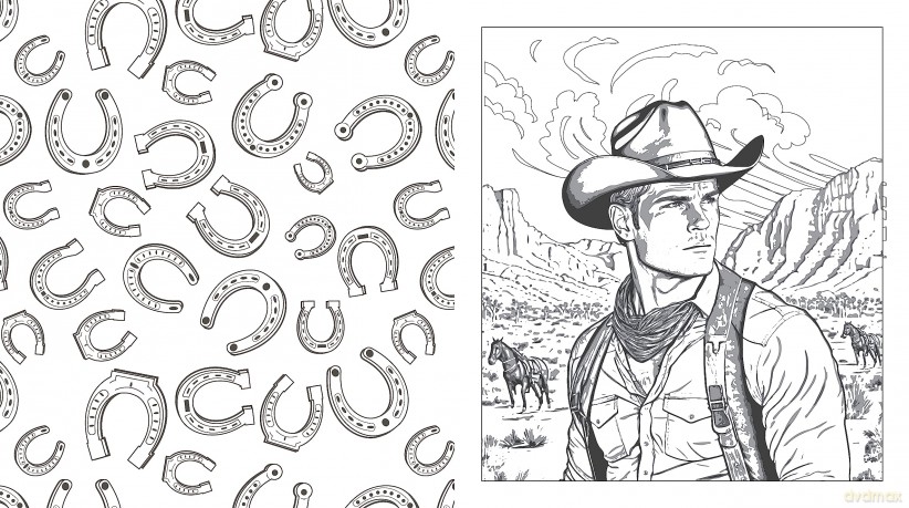 The American West Coloring Book: Color Life on the Frontier - More Than 100 Pages to Color (Chartwell Coloring Books) - Editors of Chartwell Books [KSIĄŻKA]
