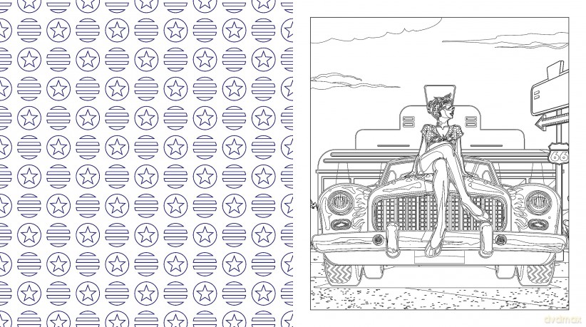 The Americana Coloring Book: Color Your Way Across the U.S.A. - More Than 100 Pages to Color (Chartwell Coloring Books) - Editors of Chartwell Books [KSIĄŻKA]