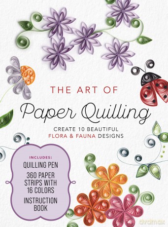 The Art of Paper Quilling Kit: Create 10 Beautiful Flora and Fauna Designs - Cecelia Louie [KSIĄŻKA]
