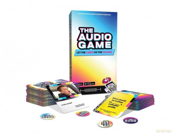 The Audio Game | The Game Where You Pair Hilarious Sound Bites with Raunchy Setup Cards | Play with Social Media's Funniest Sound Bites | 2-8 Players, Ages 17+ [KSIĄŻKA]