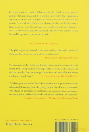 The Beauty of Light: An Interview - Etel Adnan [KSIĄŻKA]