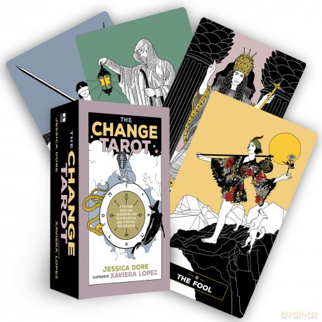 The Change Tarot: A 78-Card Deck and Guidebook for Psychological and Spiritual Exploration - Jessica Dore [KSIĄŻKA]