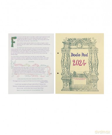 The Dodo Pad LOOSE-LEAF Desk Diary 2024 - Week to View Calendar Year Diary: A 2 hole punched loose leaf Diary-Organiser-Planner for up to 5 people/activities. UK made, sustainable, plastic free - Lord Dodo [KSIĄŻKA]