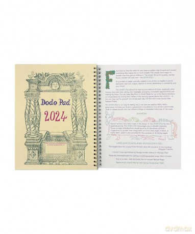 The Dodo Pad ON THE LEFT Desk Diary 2024 - Week to View, Calendar Year Diary: A Diary-Organiser-Planner Book for left handers for up to 5 people/activities. UK made, sustainable, plastic free - Lord Dodo [KSIĄŻKA]
