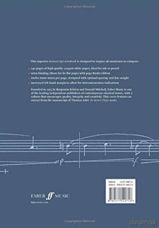 The Faber Music Manuscript Book, 240 page A5, 12-stave: for Composers and Songwriters: Songwriting Book, Blank Music Sheet Book, Manuscript Paper, Music Paper Notebook (Faber Edition) - Faber Music [KSIĄŻKA]