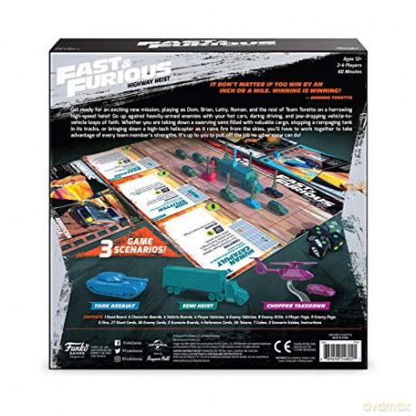 The Fast And Furious: Highway Heist Mission Based Co-operative Strategy Board Game With Different Scenarios For A Three-Games-In-One Experience (Ideal For Ages 12+) - Funko 54802 Signature Games [KSIĄŻKA]