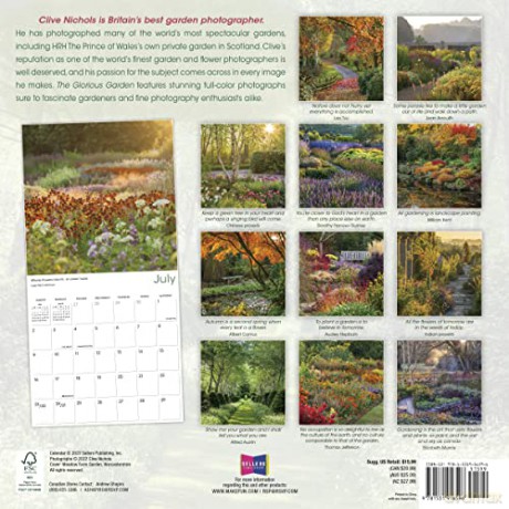 The Glorious Garden 2023 16-Month (WALL 16 MONTH) - Clive Nichols [KALENDARZ]