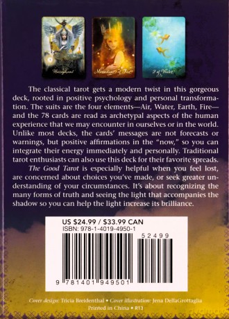 The Good Tarot: A 78-Card Modern Tarot Deck with The Four Elements - Air, Water, Earth And Fire for Suits - Inspirational Tarot Cards with Positive Affirmations - Colette Baron-Reid [KSIĄŻKA]