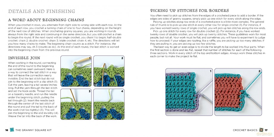 The Granny Square Kit: Everything You Need to Crochet Square by Square! Kit Includes: 32-page Project Book, 2 Colors of Yarn, Crochet Hook, Plastic Needle - Margaret Hubert [KSIĄŻKA]
