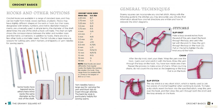 The Granny Square Kit: Everything You Need to Crochet Square by Square! Kit Includes: 32-page Project Book, 2 Colors of Yarn, Crochet Hook, Plastic Needle - Margaret Hubert [KSIĄŻKA]