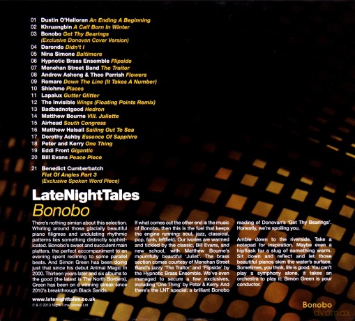Bonobo: Late Night Tales - Bonobo [CD]