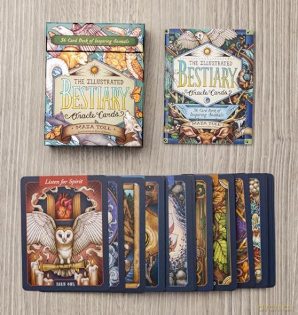 The Illustrated Bestiary Oracle Cards: 36-Card Deck of Inspiring Animals (Wild Wisdom) - Maia Toll [KSIĄŻKA]