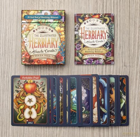 The Illustrated Herbiary Oracle Cards: 36-Card Deck of Bewitching Botanicals (Wild Wisdom) - Maia Toll [KSIĄŻKA]