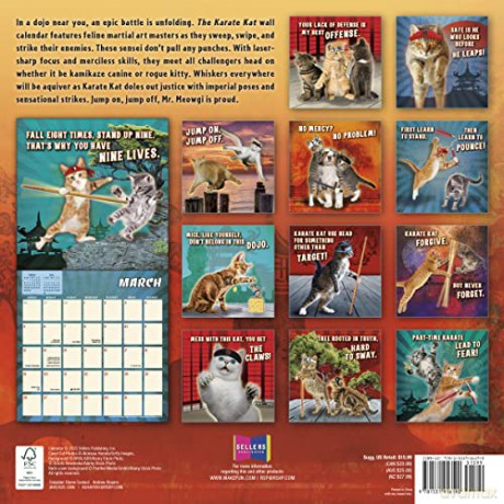The Karate Kat September 2022-December 2023 Calendar (WALL 16 MONTH) [KALENDARZ]