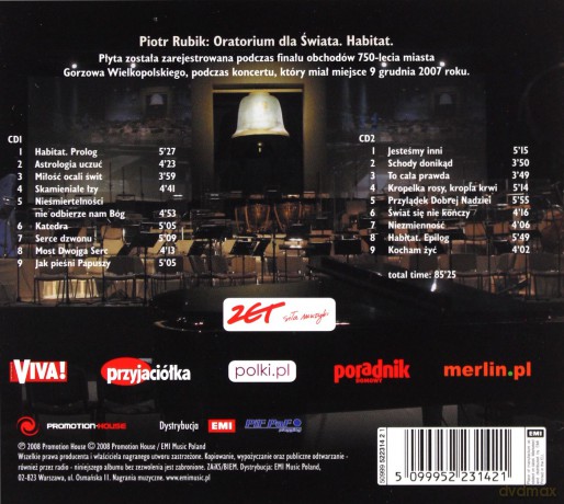 Piotr Rubik: Oratorium Dla Świata - Habitat Cz. 1 [2CD]
