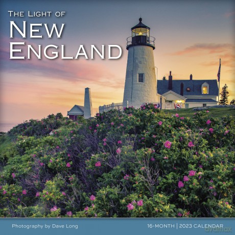 The Light of New England 2023 Calendar (WALL 16 MONTH) - Dave Long [KALENDARZ]