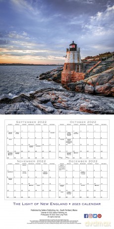 The Light of New England 2023 Calendar (WALL 16 MONTH) - Dave Long [KALENDARZ]