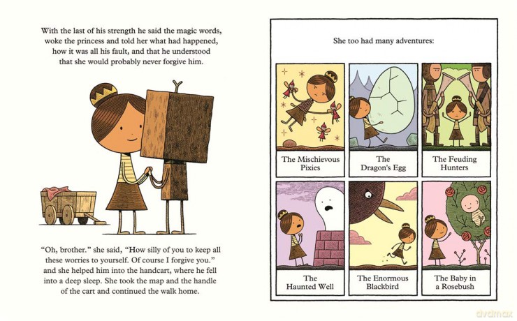 The Little Wooden Robot and the Log Princess: Winner of Foyles Children's Book of the Year - Tom Gauld [KOMIKS]