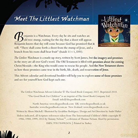 The Littlest Watchman - Kalendarz Adwentowy: Includes 25 family devotionals - Alison Mitchell [KALENDARZ]