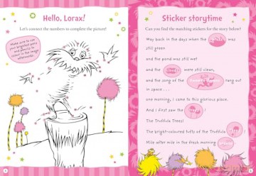 The Lorax Activity Book: Jump into the magical world of Dr. Seuss as you explore an amazing kid's activity book full of puzzles, mazes and stickers - the perfect gift for young children! - Dr Seuss [KSIĄŻKA]