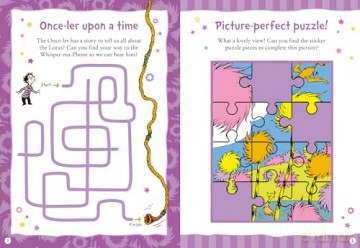 The Lorax Activity Book: Jump into the magical world of Dr. Seuss as you explore an amazing kid's activity book full of puzzles, mazes and stickers - the perfect gift for young children! - Dr Seuss [KSIĄŻKA]
