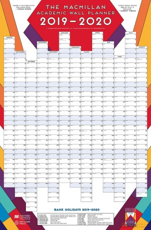 The Macmillan Academic Wall Planner 2019-20 (Macmillan Study Skills) - Macmillan Study Skills [KALENDARZ]