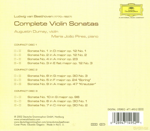 Pires Dumay: Beethoven Vln.Sonatas (digipack) [3CD]