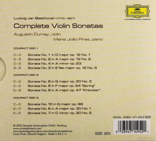 Pires Dumay: Beethoven Vln.Sonatas (digipack) [3CD]