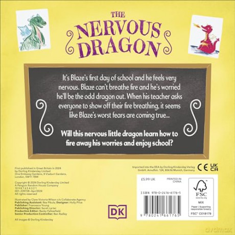 The Nervous Dragon: A Story About Overcoming Back-to-School Worries (First Seasonal Stories) - Dk [KSIĄŻKA]