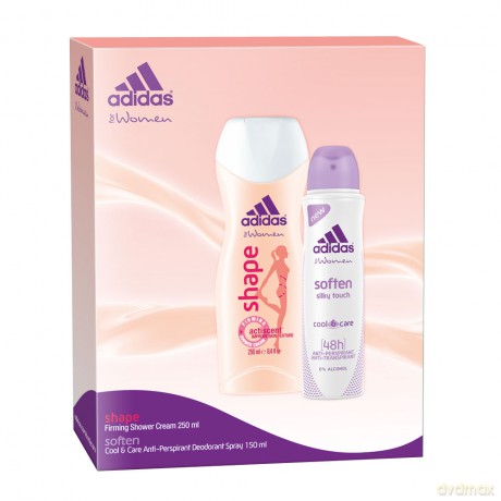 Zestaw Adidas Cotton Touch Woman Shape Antyperspirant 150ml, Żel pod Prysznic 250ml [2xKOSMETYKI]