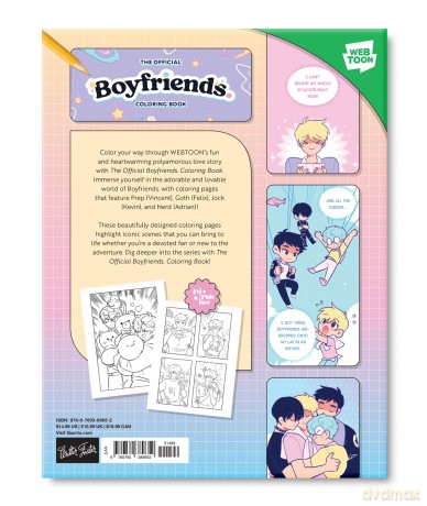 The Official Boyfriends. Coloring Book: 46 original illustrations to color and enjoy (WEBTOON) - refrainbow [KOMIKS]
