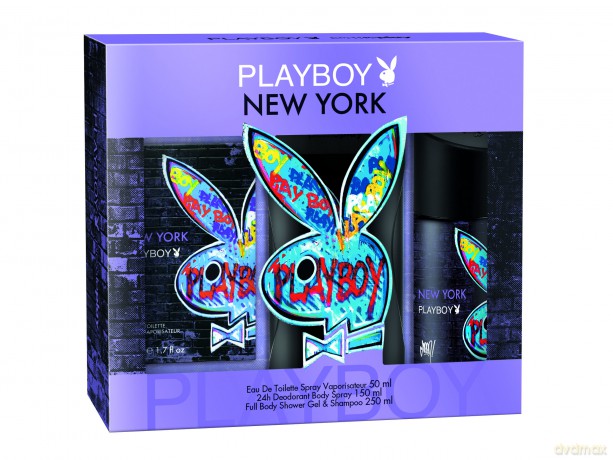 Zestaw Playboy New York Man Woda Toaletowa 50ml, Deodorant Body Spray 150ml, Żel pod Prysznic 250ml [2xPERFUMY]+[KOSMETYKI]