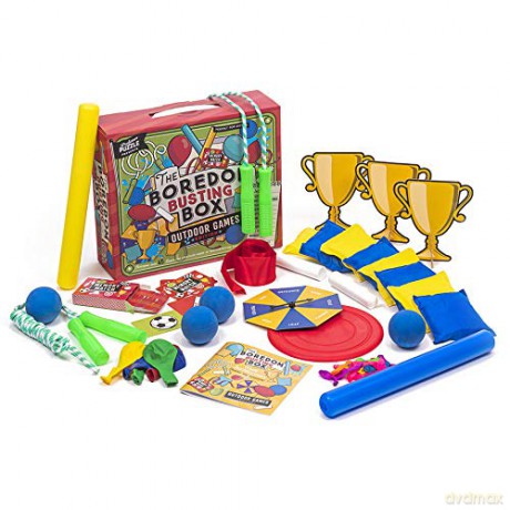 The Outdoor Boredom Busting Box - Huge outdoor games set - Over 45 activities from treasure hunt to limbo by Professor Puzzle. [KSIĄŻKA]