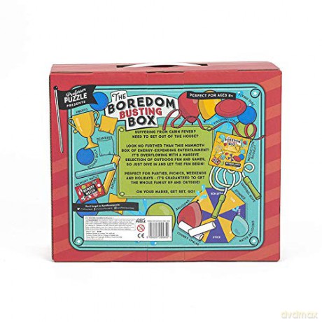 The Outdoor Boredom Busting Box - Huge outdoor games set - Over 45 activities from treasure hunt to limbo by Professor Puzzle. [KSIĄŻKA]