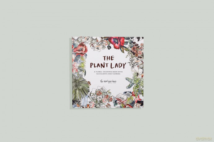 The Plant Lady: A Floral Coloring Book with Succulents and Flowers - Sarah Simon (TheMintGardener) [KSIĄŻKA]