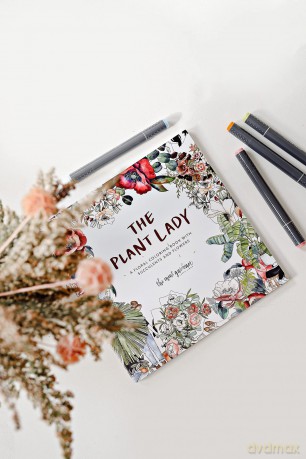 The Plant Lady: A Floral Coloring Book with Succulents and Flowers - Sarah Simon (TheMintGardener) [KSIĄŻKA]