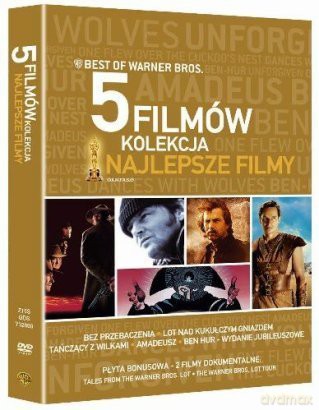 Warner Bros. 90.Rocznica - Najlepsze Filmy: Ben Hur / Lot nad kukułczym gniazdem /Amadeusz / Bez przebaczenia / Tańczący z wilkami [BOX] [7DVD]