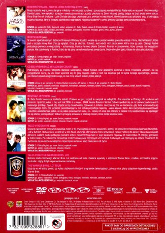 Warner Bros. 90.Rocznica - Romanse: Co się zdarzyło w Madison County / Doktor Żywago / Bodyguard / Dom nad jeziorem / Noce w Rodanthe [BOX] [7DVD]