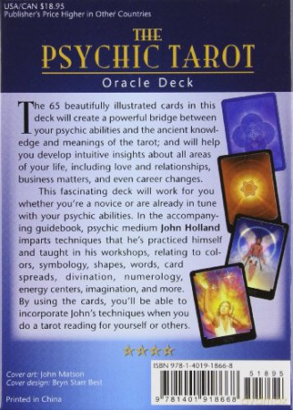 The Psychic Tarot Oracle Deck, 14 x 10 x 3.5 cm - John Holland [KSIĄŻKA]