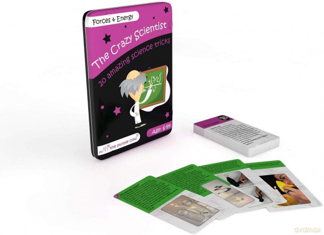The Purple Cow PC337 Crazy Scientist Science Forces and Energy Card Set, Multiple [KSIĄŻKA]