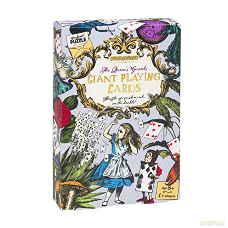 The Queen's Guard Giant Playing Cards - Alice in Wonderland themed jumbo playing cards for all card games. Wonderland Games by Professor Puzzle. [KARTY]
