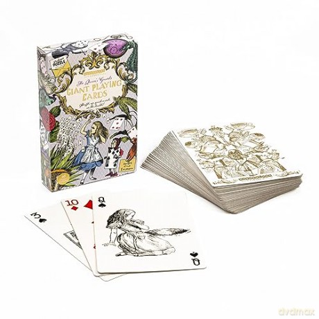 The Queen's Guard Giant Playing Cards - Alice in Wonderland themed jumbo playing cards for all card games. Wonderland Games by Professor Puzzle. [KARTY]