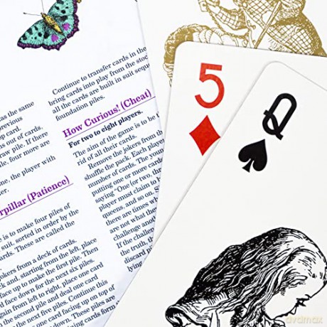 The Queen's Guard Giant Playing Cards - Alice in Wonderland themed jumbo playing cards for all card games. Wonderland Games by Professor Puzzle. [KARTY]