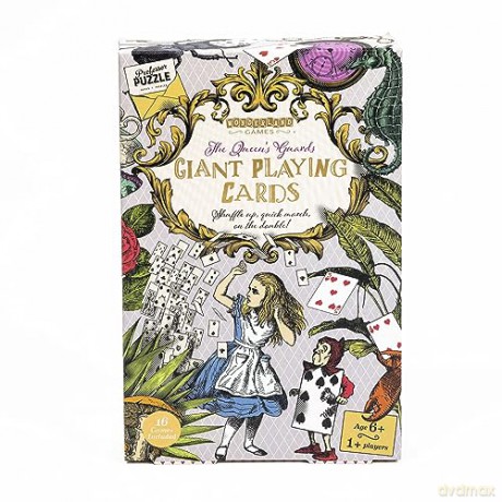 The Queen's Guard Giant Playing Cards - Alice in Wonderland themed jumbo playing cards for all card games. Wonderland Games by Professor Puzzle. [KARTY]
