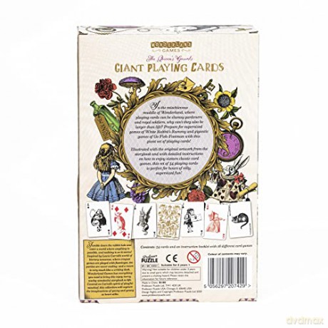 The Queen's Guard Giant Playing Cards - Alice in Wonderland themed jumbo playing cards for all card games. Wonderland Games by Professor Puzzle. [KARTY]