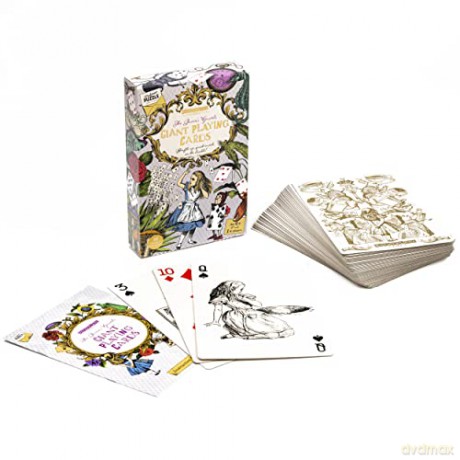 The Queen's Guard Giant Playing Cards - Alice in Wonderland themed jumbo playing cards for all card games. Wonderland Games by Professor Puzzle. [KARTY]